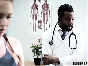 Maddy O'Reilly Exploited into big black cock anal at Doctors check-up